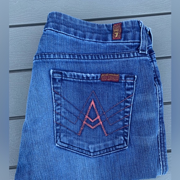 seven for all mankin capri jeans cut 705474 style U17102S-202S - Picture 13 of 14